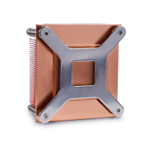 Skived copper fin heatsink with backplate