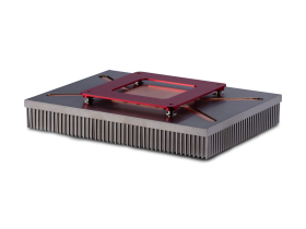 Embedded heat pipes in pin fin